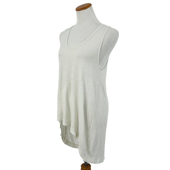 Free People ~ We The Free ~ Ribbed Hi-Lo Asymmetrical Sleeveless Tank Top - Picture 5 of 11